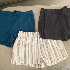 Ann Taylor Loft Outlet Drawstring Tie Shorts- 3 Pair